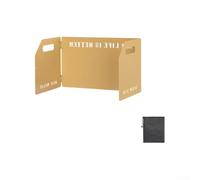 Écran Vent Pliable Acier Alu Résistant Chaleur(Khaki) | Alliage aluminium 0.5mm, pliage compact, de rangement inclus, kaki orange