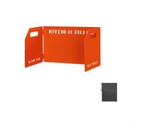 Écran Vent Pliable Acier Alu Résistant Chaleur(Orange) | Alliage aluminium 0.5mm, pliage compact, de rangement inclus, kaki orange