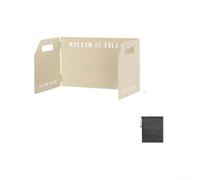 Écran Vent Pliable Acier Alu Résistant Chaleur(White) | Alliage aluminium 0.5mm, pliage compact, de rangement inclus, kaki orange