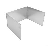Écran Vent Pliable Camping 34x19cm Compact | Acier inoxydable pour robuste, résistance haute température, pliable compact, idéal camping sauvage