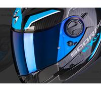 ECRAN VISIERE SCORPION EXO 490 500 1000 Miroir Bleu Maxvision Ready