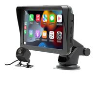 Écran voiture 7'' CarPlay Android Auto sans fil avec Support Ventouse Noir