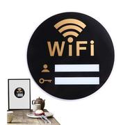 Écran Wifi en acrylique - Panneau d'accès élégant, design moderne, autocollante imperméable et résistante | Support de code invité pour café, hôtel, bureau, salon, réception, utilisation dans