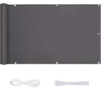 Écrans De Protection D’intimité De Balcon 0,8 X 7 M Clôture De Jardin Protection Solaire, Imperméable avec Corde Et œillets en Aluminium pour Porche Patio Piscine Arr, Dark Gray, 0.8x5.5m