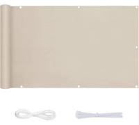 Écrans De Protection D’intimité De Balcon 0,8 X 7 M Clôture De Jardin Protection Solaire, Imperméable avec Corde Et œillets en Aluminium pour Porche Patio Piscine Arr, Brown, 0.7x5.5m