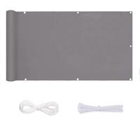 Écrans De Protection D’intimité De Balcon 0,8 X 7 M Clôture De Jardin Protection Solaire, Imperméable avec Corde Et œillets en Aluminium pour Porche Patio Piscine Arr, Light Gray, 0.7x7.5m