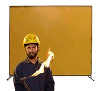 Écrans de soudage Portables 3,3 pi/4,9 pi/5,9 pi/6,6 pi - Panneau de sécurité Commercial, Aucun Outil requis, barrière à 3 Panneaux (6,1 x 5,9 pi/185 x 180 cm) pour la Protection du soudage
