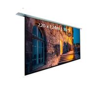 Kimex Écran de projection motorisé encastrable 2,20 x 1,24 m 16:9 Wi‑Fi