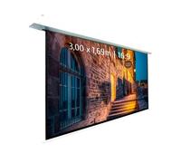 ECRANS ELECTRIQUES ENCASTRABLES - KIMEX - Ecran de projection motorisé encastrable 3,00 x 1,69m - Format 16:9 - Wi-Fi - 048-1517W -