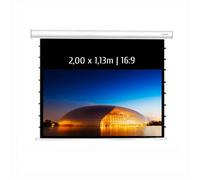 Kimex Écran de projection motorisé tensionné 2,00 x 1,13 m 16:9 Wi‑Fi Cart
