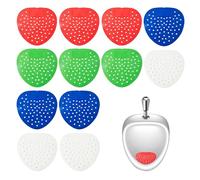 Ecrans pour Urinoir, 12 Pièces D'insert pour Urinoir, Tapis Anti-Eclaboussures, Insert pour Urinoir avec Parfum, pour Tous les Types de Centres Commerciaux, Bureaux et Ecole, Rouge, Bleu, Vert, Blanc