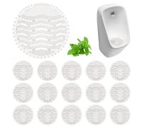 Ecrans Pour Urinoir, 16 Pièces Filtre D'urinoir Avec Parfum, Desodorisant Urinoir, Spatter-Less Grille Urinoir, Ecran Pour Urinoir,Filtres Pour Urinoir,Grille Urinoir Filtre Pour Hôtels Bureaux,blanc