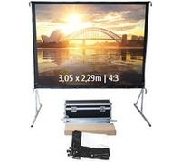 Ecran de projection valise 3,05 x 2,29m - Format 4:3 - Toile Avant