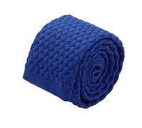 Ecravate - Cravate tricot homme. Bleu roi grosse maille uni
