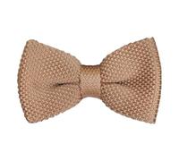 Ecravate - Noeud papillon en tricot. Noué. Beige uni