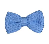 Ecravate - Noeud papillon en tricot. Noué. Bleu ciel uni