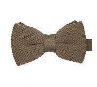 Ecravate - Noeud papillon en tricot. Noué. Marron taupe uni