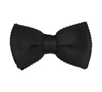 Ecravate - Noeud papillon en tricot. Noué. Noir uni