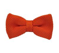 Ecravate - Noeud papillon en tricot. Noué. Orange uni
