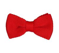 Ecravate - Noeud papillon en tricot. Noué. Rouge uni