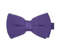 Ecravate - Noeud papillon en tricot. Noué. Violet mauve uni