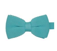 Ecravate - Nœud papillon en tricot. Noué. Bleu turquoise