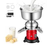 Écrémeuse Électrique 60 L/h Séparateur Centrifuge de Crème en Inox 304 Bol de 4 5 L Centrifugeuse à Lait 40 W 10 500 tr/min