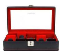 Ecrin 10 montres, Carbone, fibre de carbone intérieur rouge - Marron -