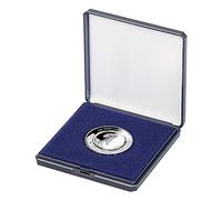 Écrin avec intérieur à mémoire de forme pour monnaies jusqu'à Ø 50 mm, bleu