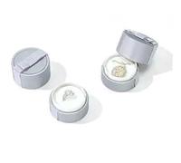 Ecrin Bague Boîte d'emballage de bijoux à dessin circulaire, 10 pièces, boîtes portables for bagues, pendentifs et colliers en PU Marier(Grey,Ring box)