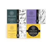 Écrin de Fleur - Coffret Cadeau Savons Bio & Shampooing Solide, Fabriqué en France, Soins Corps & Cheveux Saponification à Froid, Certifié COSMOS & Nature et Progrès, Collection 4 Pièces