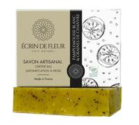 Écrin de Fleur - Savon Exfoliant Homme au Pamplemousse Blanc avec Poudre de Graines de Chanvre, Savon Bio Certifié Surgras, 1x90g