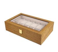 Écrin Montre 12 Emplacements en Bois, Boîte de Présentation Élégante
