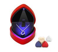 Ecrin pour bague et collier en forme de cœur avec lumière LED Necklace Box Rouge