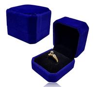 Écrin pour bagues de fiançailles - Boîte à bijoux pour bagues de fiançailles - Bleu