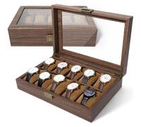 Ecrin - Uten - Boîte à Montres - 10 Compartiments - Bois - Marron