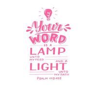 écrire à la main votre mot est une lampe pour mon flux Stickers gravés 50.4x82cm Auto-adhésif Rose