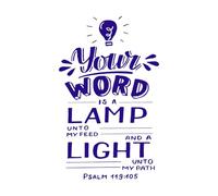 écrire à la main votre mot est une lampe pour mon flux Stickers gravés 57.6x93.8cm Personnalisation Bleu foncé