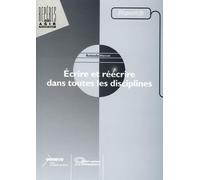 Ecrire et réécrire dans toutes les disciplines