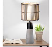 Écrire Nuit Lampe de Table Métal Lampe Noir Mat Bambou Bêton Éclairage