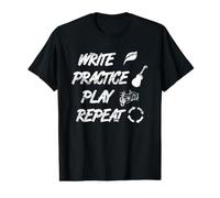 Écrire Pratiquer Jouer Répéter Aimer Le Ukulélé T-Shirt Graphique avec Valeur
