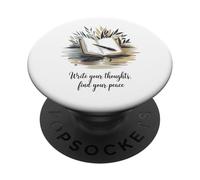Écris Tes Pensées Trouve Ta Paix Thème de Réflexion et PopSockets PopGrip Adhésif