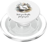 Écris Tes Pensées Trouve Ta Paix Thème de Réflexion et PopSockets PopGrip pour MagSafe