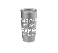 Ecrit par Day Gamer by Night Gobelet isotherme en acier inoxydable double paroi