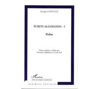 Ecrits allemands - I Georges Gurvitch (Auteur), Christian Papilloud (Auteur)