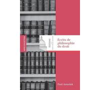 Ecrits De Philosophie Du Droit