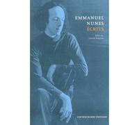 Écrits - Emmanuel Nunes - Contrechamps Eds - broché - Essai