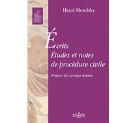 Écrits. Études et notes de procédure civile - Réimpression de l'édition de 1973