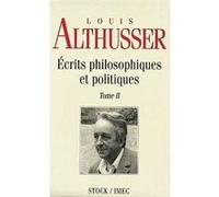 Ecrits philosophiques et politiques Tome 2 Louis Althusser (Auteur)