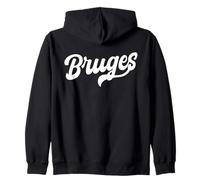 Écriture Cursive rétro de Bruges Love Belgium City Pride Sweat à Capuche